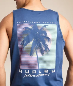 Tops | Hurley Midnight Palm Tank Top Abyss