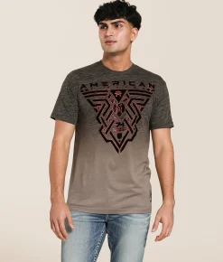 Tops|Graphic T-Shirts | American Fighter Midnight T-Shirt Taupe Lt Grey