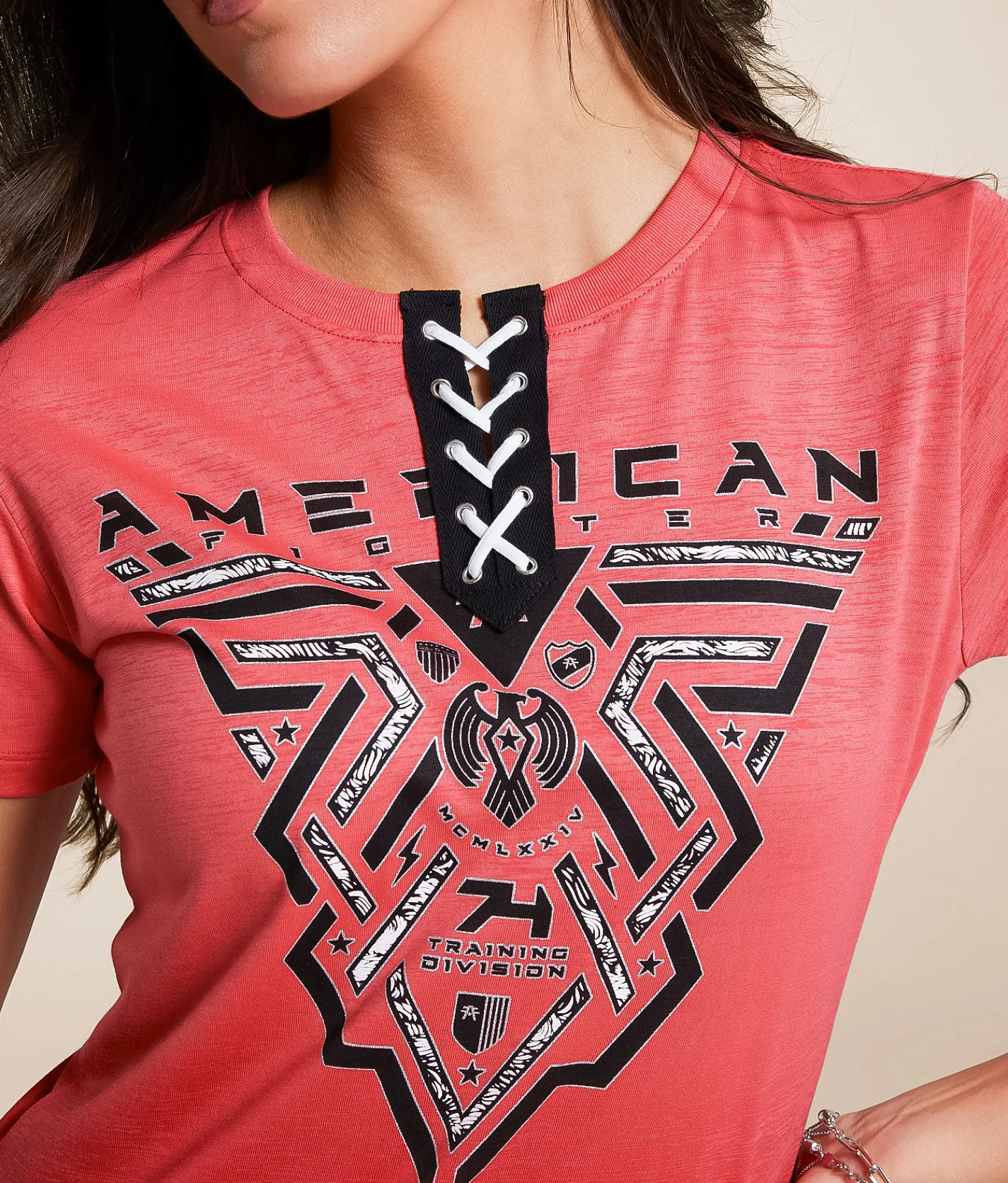 American Fighter Midnight T-Shirt Calypso Coral Teaberry Hot