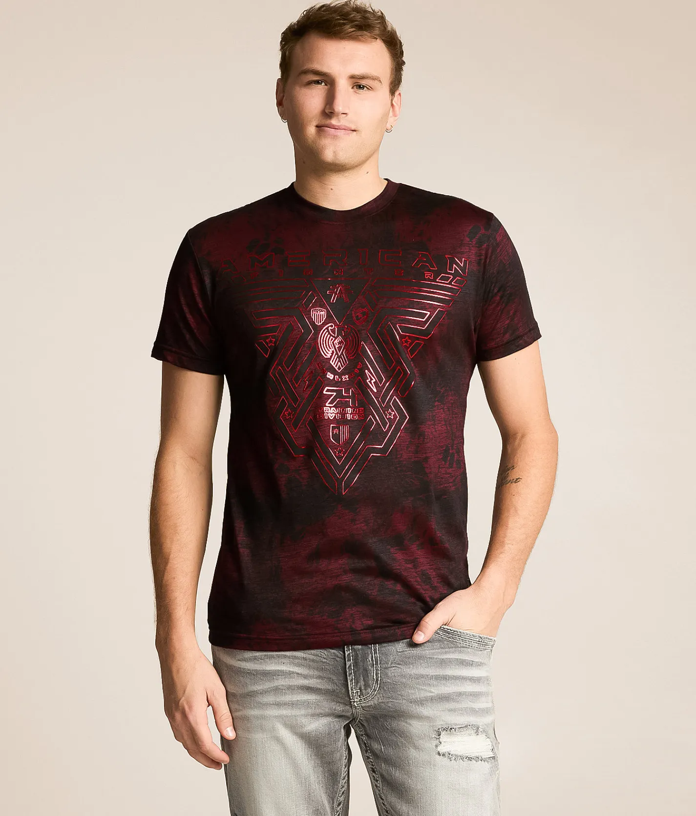 Graphic T-Shirts | American Fighter Midnight T-Shirt Cherry Black