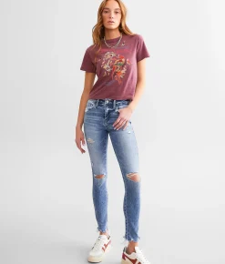 Jeans|Bottoms | Flying Monkey Mid-Rise Ankle Skinny Stretch Jean Metal Moon