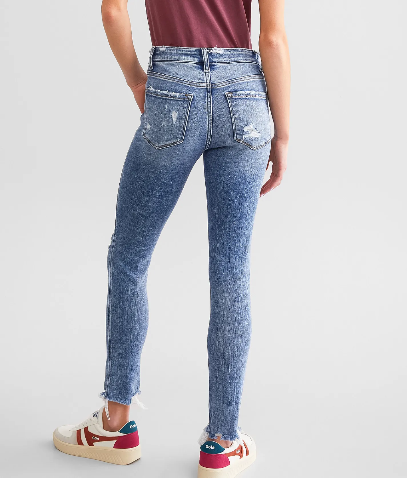 Jeans|Bottoms | Flying Monkey Mid-Rise Ankle Skinny Stretch Jean Metal Moon