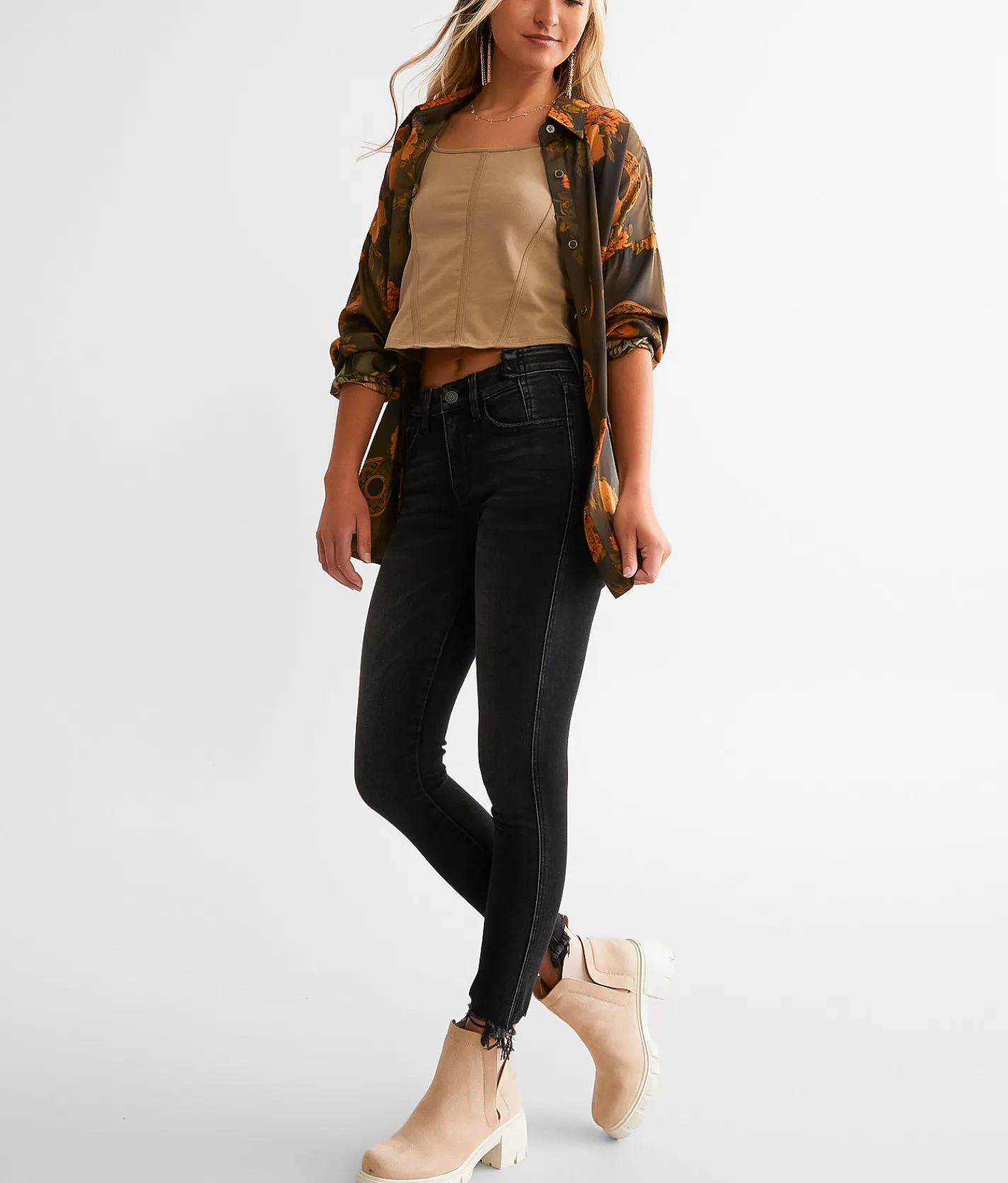 Jeans|Bottoms | Flying Monkey Mid-Rise Ankle Skinny Stretch Jean Illuminati