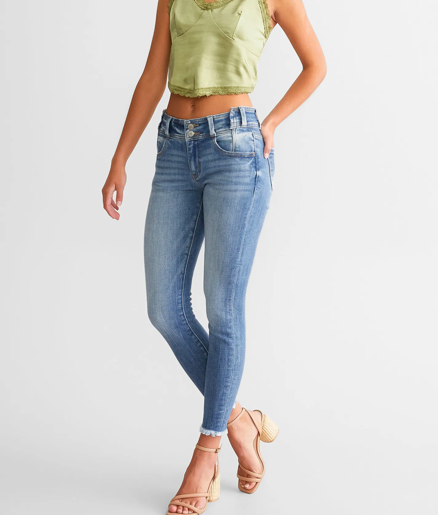 KanCan Signature Mid-Rise Ankle Skinny Stretch Jean Magnolia Discount