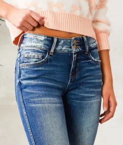 Flying Monkey Mid-Rise Ankle Skinny Stretch Jean Catmint Outlet