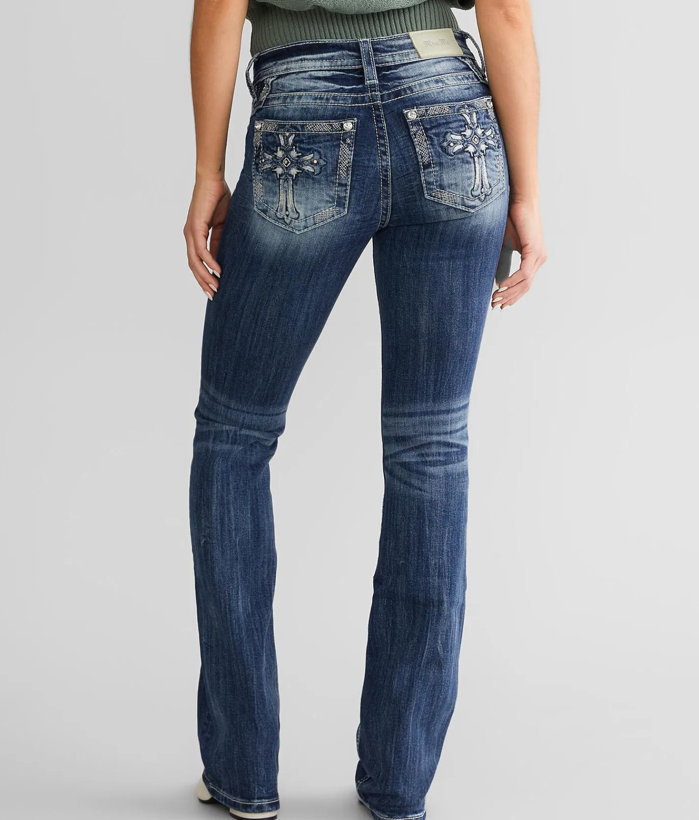 Miss Me Mid-Rise Boot Stretch Jean M803 Clearance