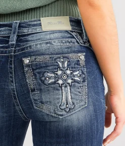 Miss Me Mid-Rise Boot Stretch Jean M803 Clearance