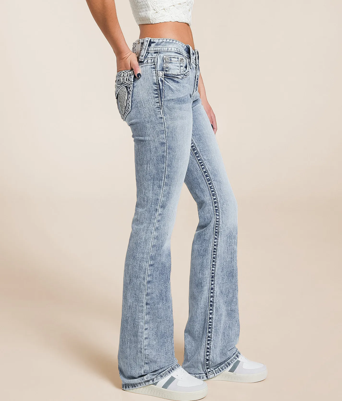 Miss Me Mid-Rise Boot Stretch Jean L326