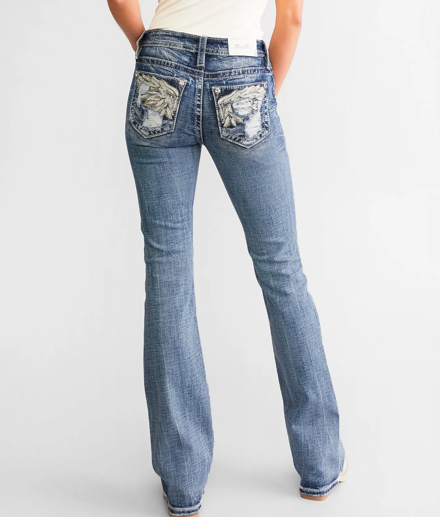 Miss Me Mid-Rise Boot Stretch Jean M860 Clearance