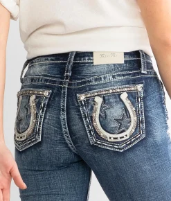 Miss Me Mid-Rise Boot Stretch Jean M832 Clearance