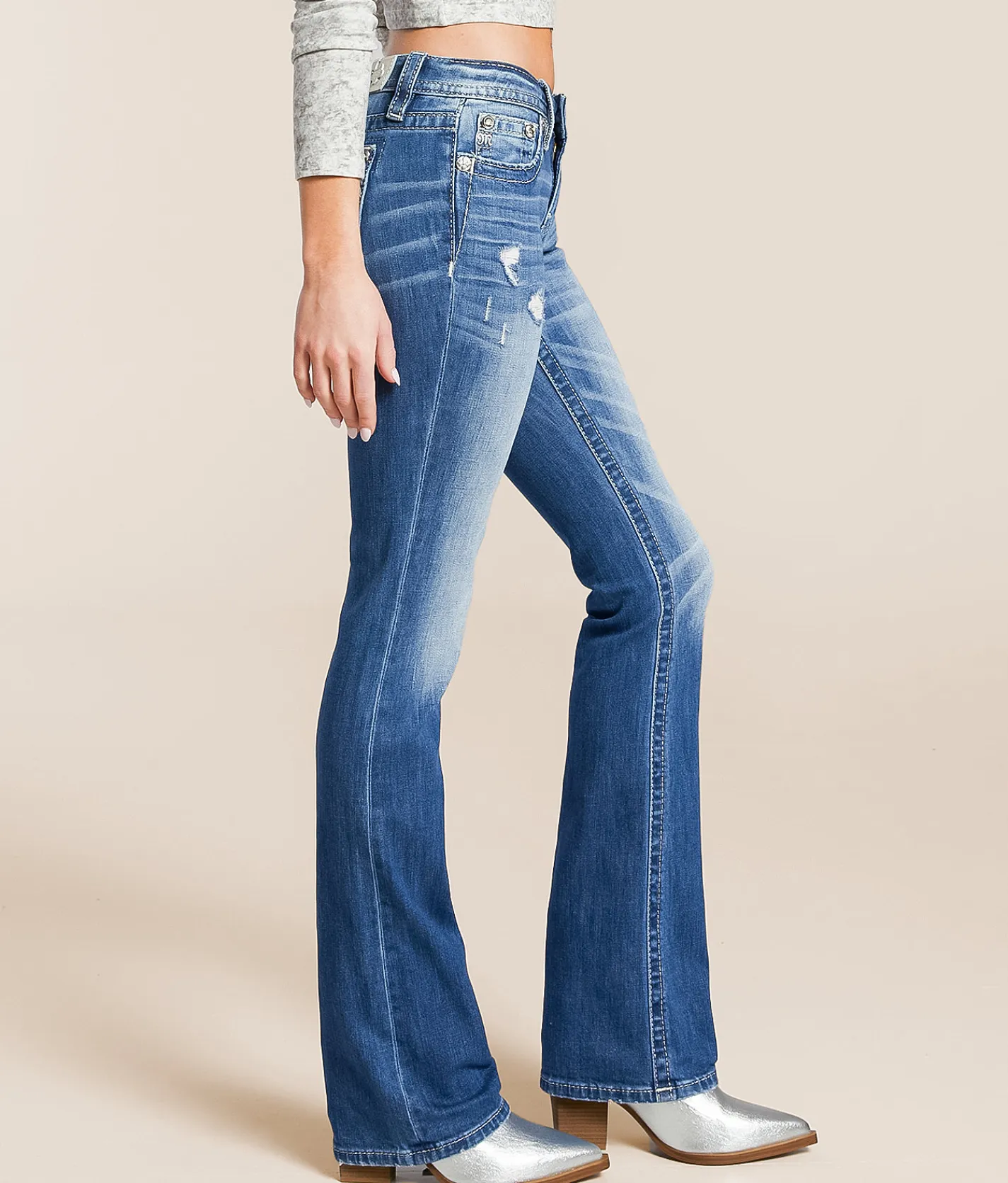 Miss Me Mid-Rise Boot Stretch Jean L296 Outlet
