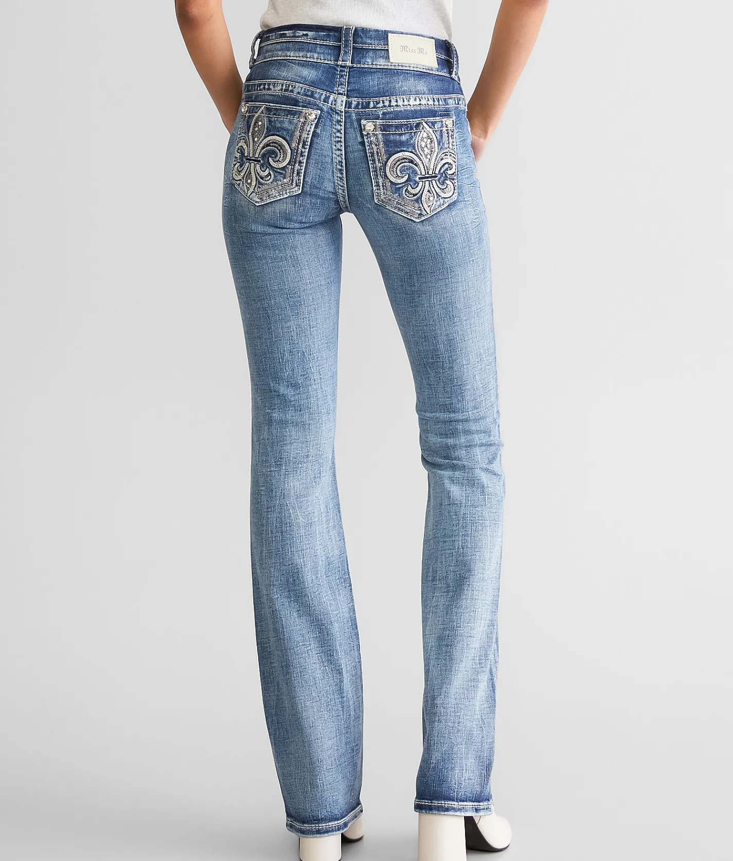 Miss Me Mid-Rise Boot Stretch Jean M819 Clearance