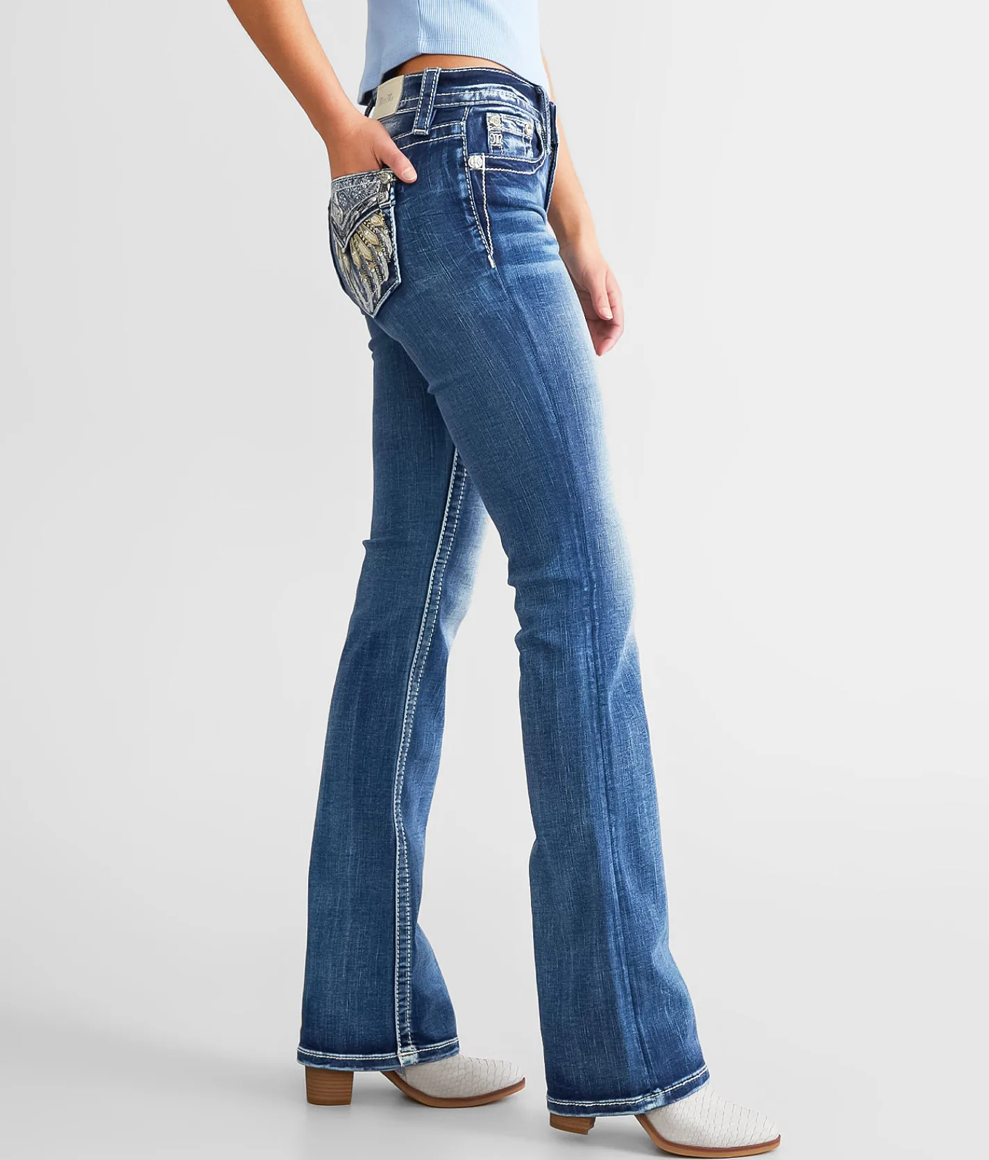 Jeans|Bottoms | Miss Me Mid-Rise Boot Stretch Jean K1362