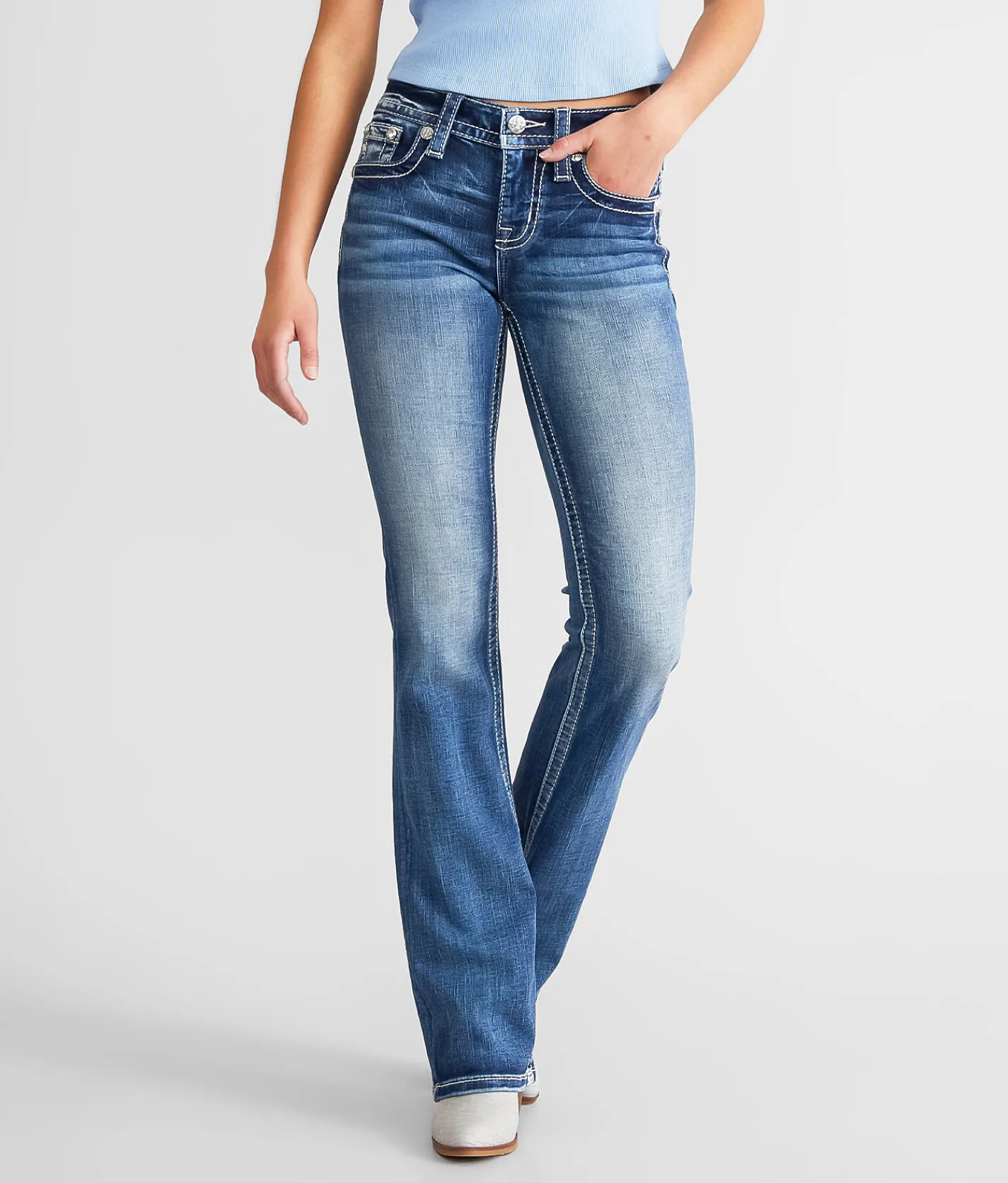 Jeans|Bottoms | Miss Me Mid-Rise Boot Stretch Jean K1362
