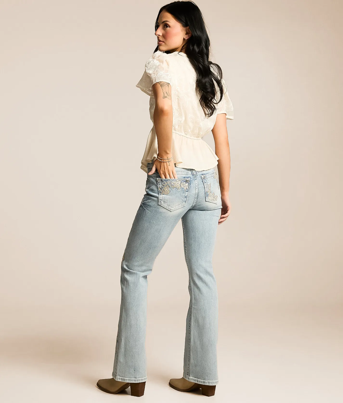 Miss Me Mid-Rise Boot Stretch Jean L360 New