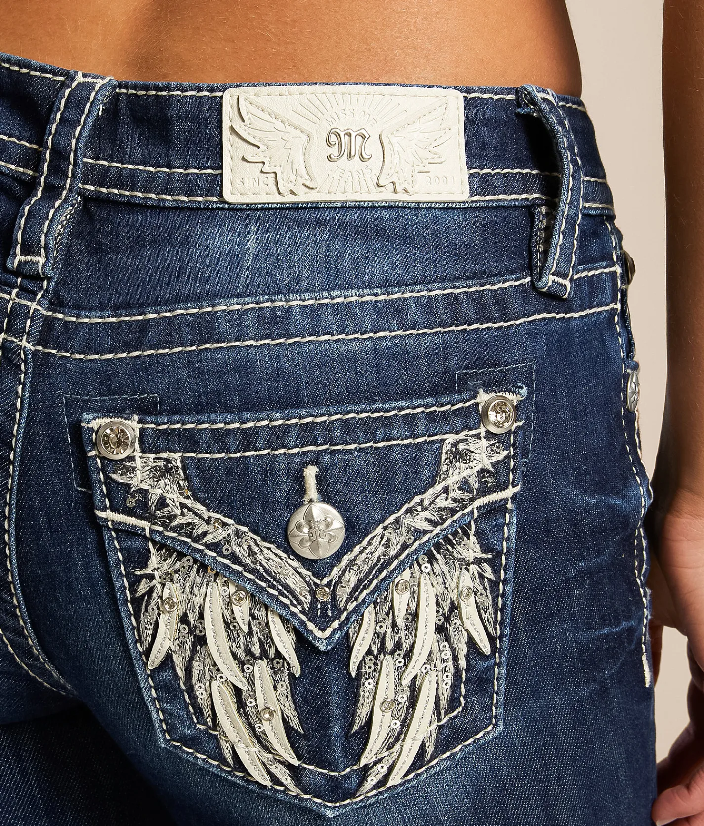 Miss Me Mid-Rise Boot Stretch Jean D1112 Sale