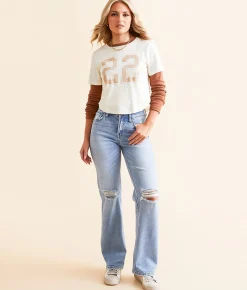 Flying Monkey Mid-Rise Classic Straight Stretch Jean Eccentric Best