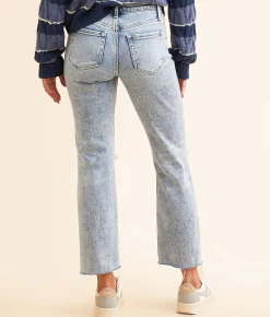 Flying Monkey Mid-Rise Cropped Straight Stretch Jean Ebb