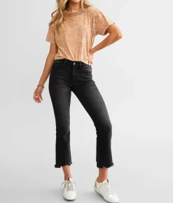 Flying Monkey Mid-Rise Cropped Straight Stretch Jean Trial Thing