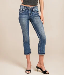 Miss Me Mid-Rise Cuffed Stretch Capri Jean K1483 Hot