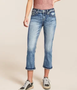 Jeans|Bottoms | Miss Me Mid-Rise Cuffed Stretch Capri Jean K1486