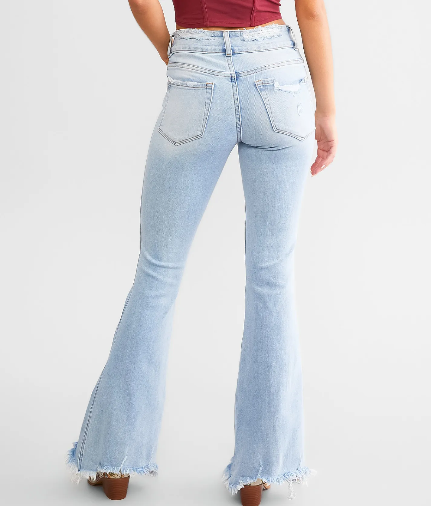 Jeans|Bottoms | Flying Monkey Mid-Rise Flare Stretch Jean Generosity