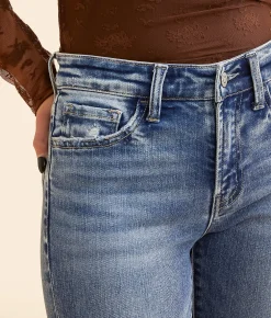 Flying Monkey Mid-Rise Flare Stretch Jean Nicest Best