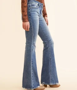Flying Monkey Mid-Rise Flare Stretch Jean Nicest Best