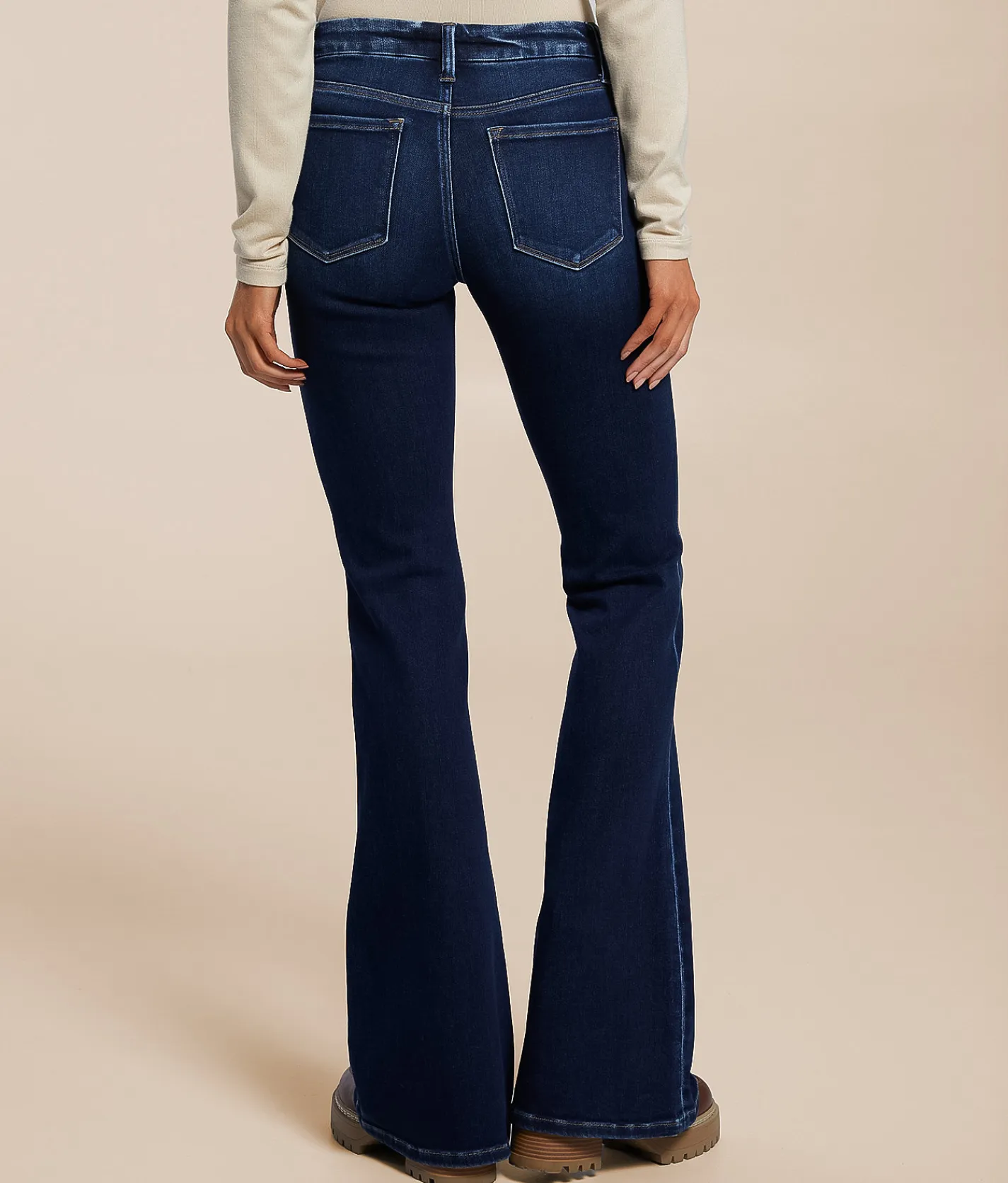 Flying Monkey Mid-Rise Flare Stretch Jean Adorable Hot