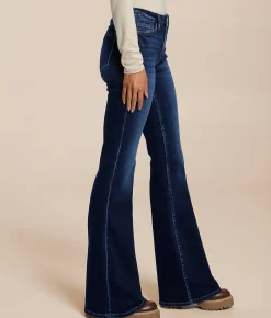 Flying Monkey Mid-Rise Flare Stretch Jean Adorable Hot