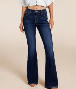 KanCan Mid-Rise Flare Stretch Jean Capri