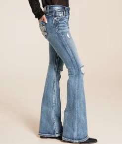 Jeans|Bottoms | Miss Me Mid-Rise Flare Stretch Jean M819C
