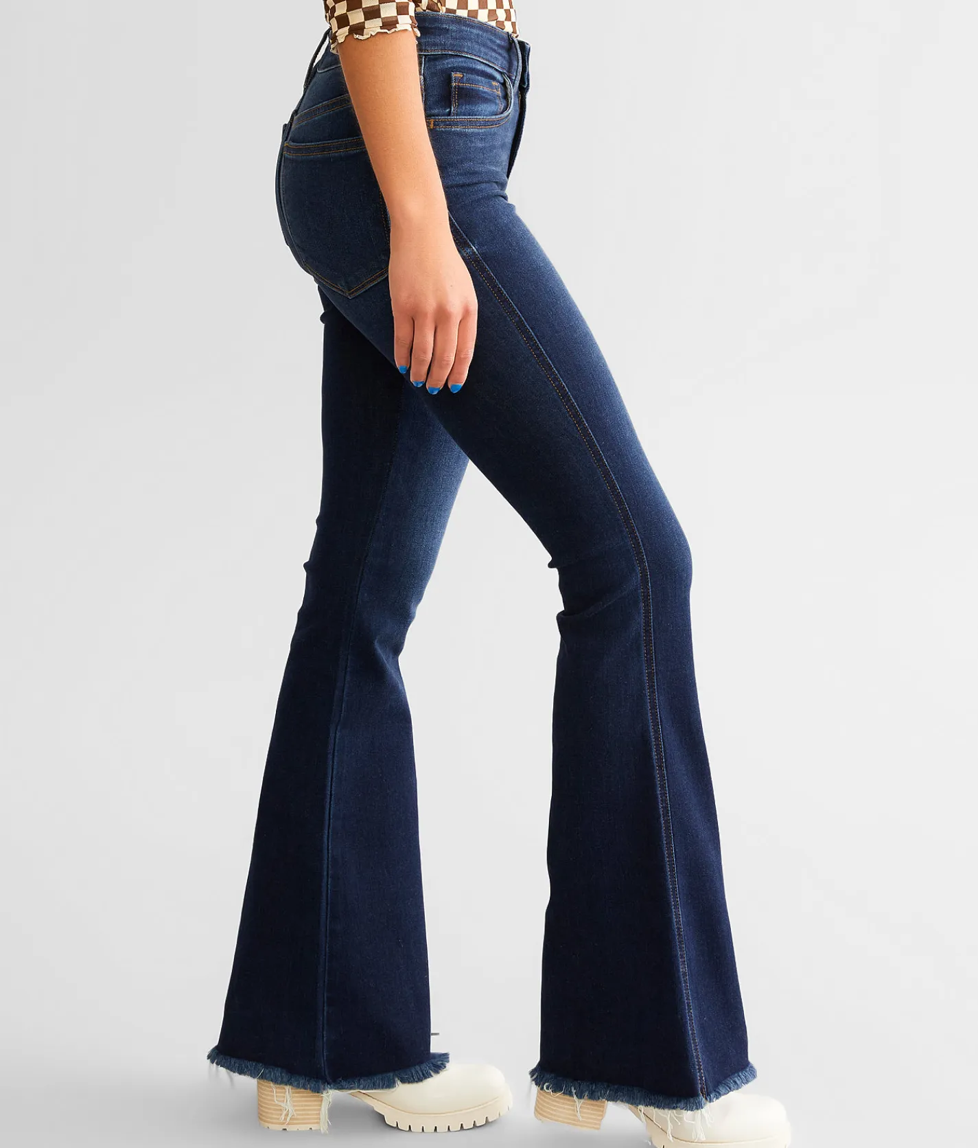 Jeans|Bottoms | Flying Monkey Mid-Rise Flare Stretch Jean Vail