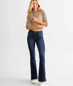 Jeans|Bottoms | Flying Monkey Mid-Rise Flare Stretch Jean Vail