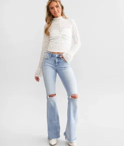 Flying Monkey Mid-Rise Flare Stretch Jean Double Take New