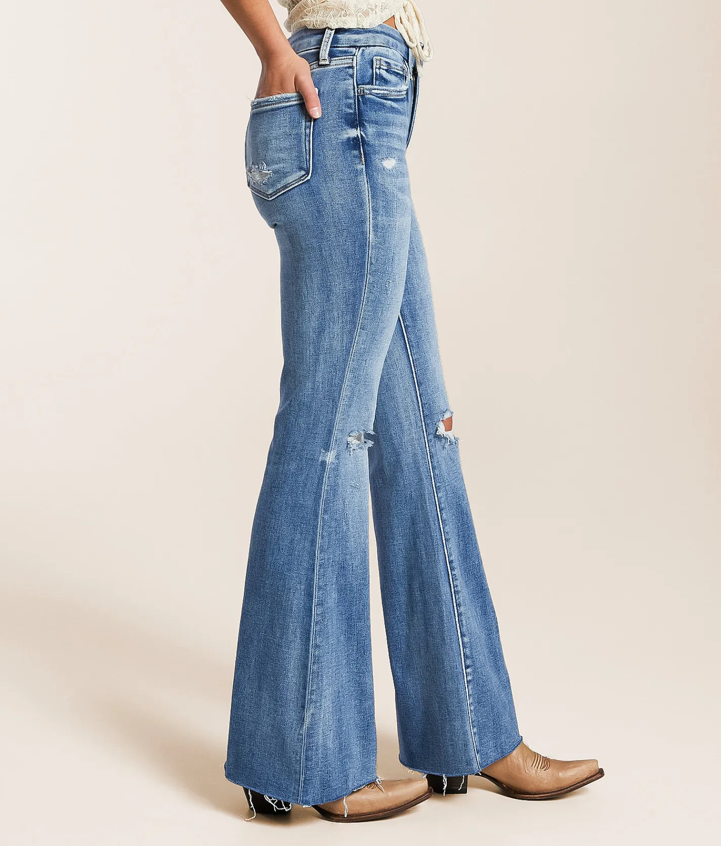 Flying Monkey Mid-Rise Flare Stretch Jean Satiate