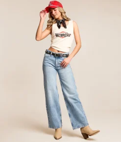 Jeans | Wrangler® Mid-Rise Loose Straight Stretch Jean Blissful