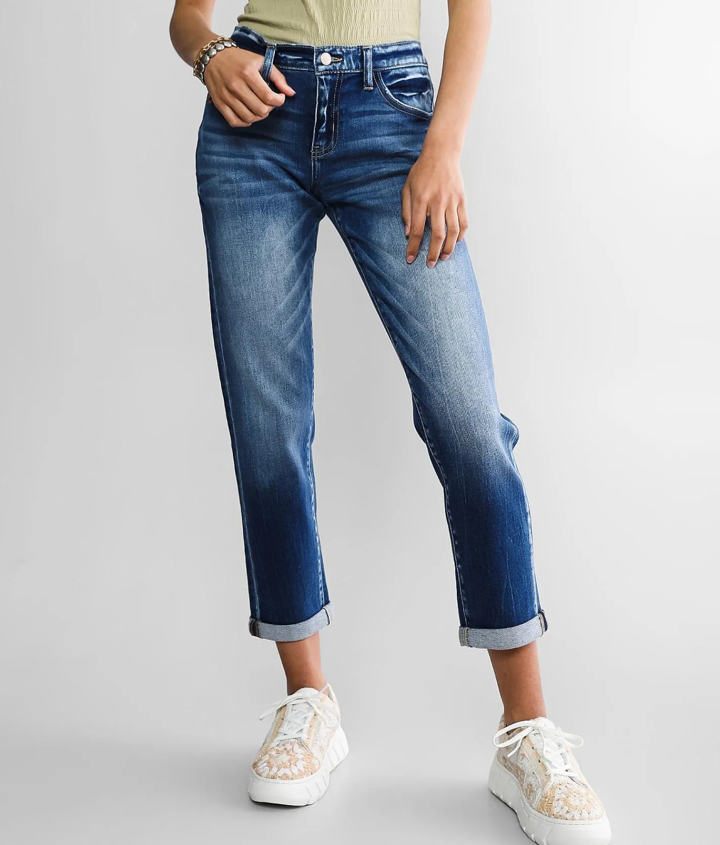 KanCan Signature Mid-Rise Relaxed Stretch Jean Laura Clearance