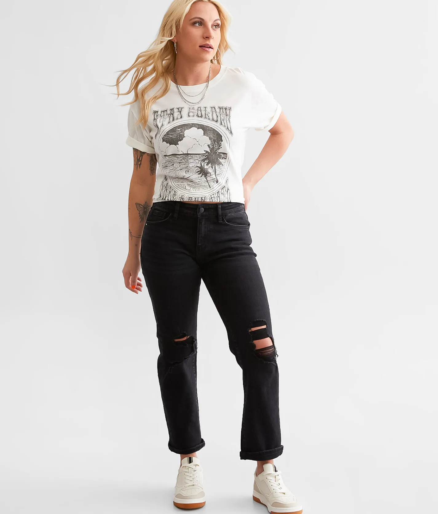 Jeans | KanCan Signature Mid-Rise Relaxed Stretch Jean Washed Black
