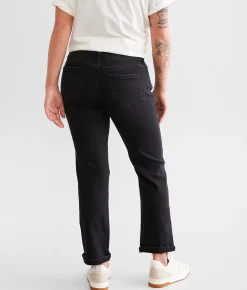 KanCan Signature Mid-Rise Relaxed Stretch Jean Washed Black Hot