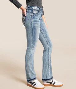 Miss Me Mid-Rise Straight Stretch Cuffed Jean L268 Outlet