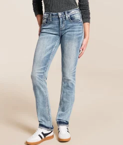 Bottoms | Miss Me Mid-Rise Straight Stretch Cuffed Jean L268
