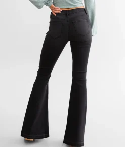 Jeans|Sale Jeans | KanCan Signature Mid-Rise Super Flare Stretch Jean Black