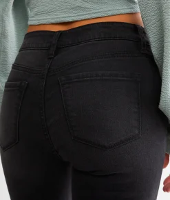 KanCan Signature Mid-Rise Super Flare Stretch Jean Black Clearance