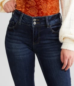 KanCan Signature Mid-Rise Super Flare Stretch Jean Pam Clearance