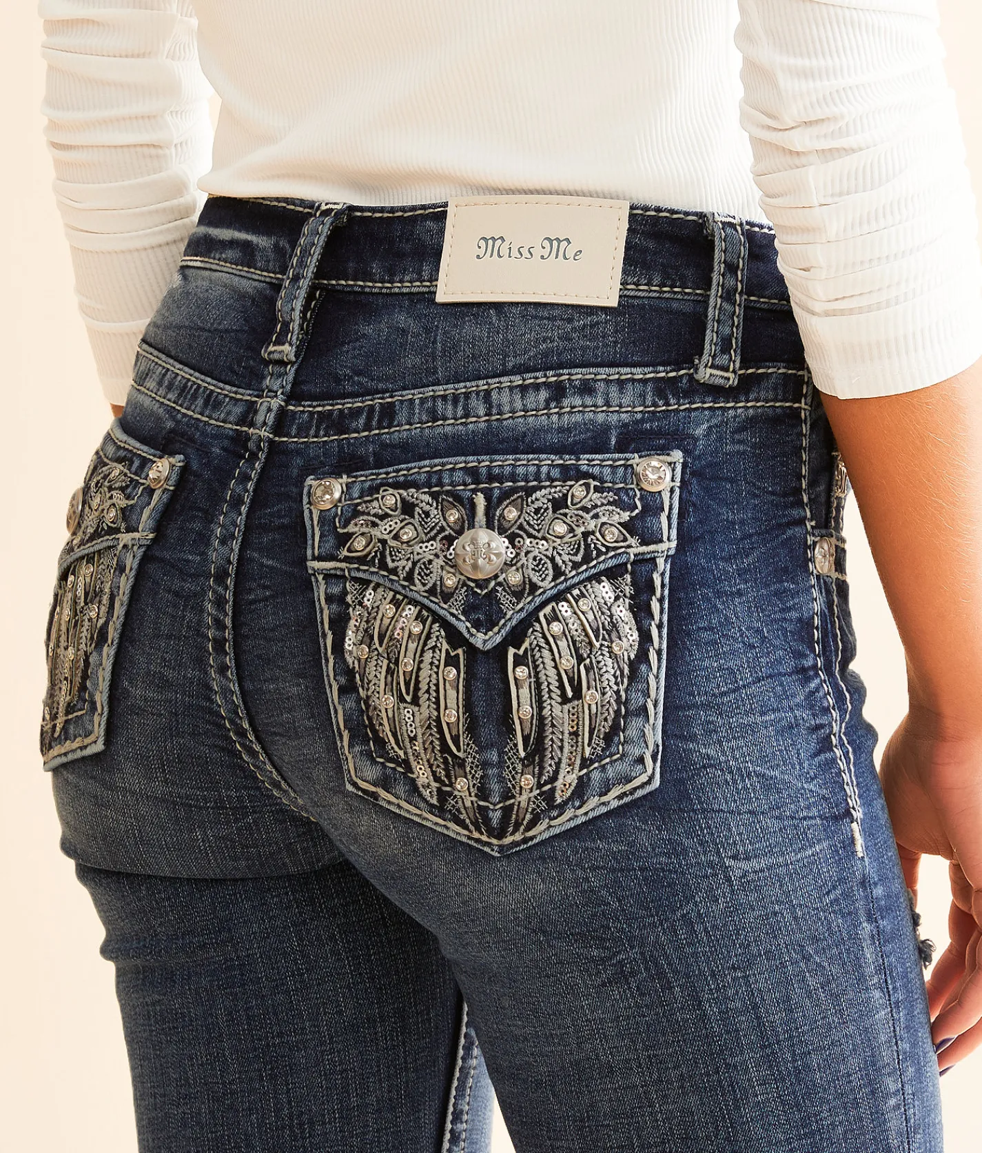 Jeans|Bottoms | Miss Me Mid-Rise Tailored Boot Stretch Jean M755C