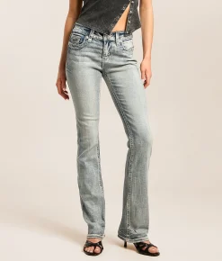 Miss Me Mid-Rise Tailored Boot Stretch Jean M1077B Sale