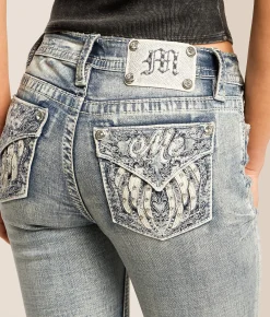Miss Me Mid-Rise Tailored Boot Stretch Jean M1077B Sale