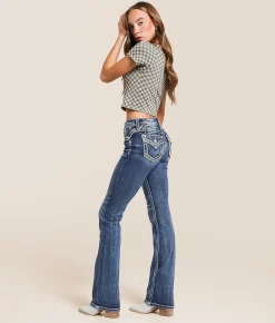 Jeans|Bottoms | Miss Me Mid-Rise Tailored Boot Stretch Jean K1483
