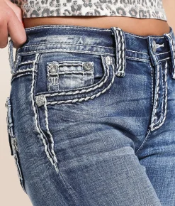 Miss Me Mid-Rise Trouser Stretch Jean K1373 Clearance